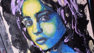 Oil Pastel Portrait II (time lapse)