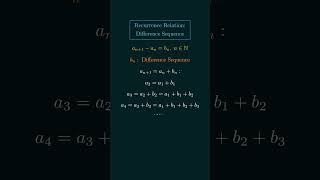 Recurrence Relation: Difference Sequence #sequence #recurrencerelation