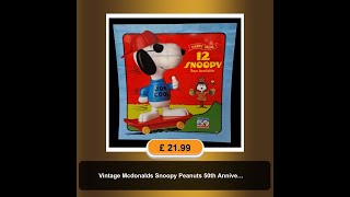 Vintage Mcdonalds Snoopy Peanuts 50th Anniversary Happy Meal Translite Sign