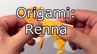 Origami natalizi: renna di babbo natale