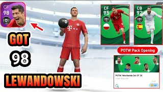 POTW: Worldwide Oct 29 '20 Pack Opening PES 2021 MOBILE | Got 98 LEWANDOWSKI