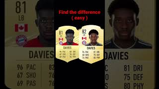 Find the difference ( Davies Fifa card )