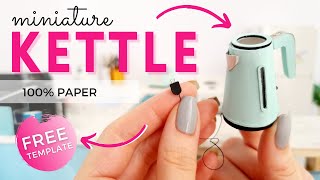 EASY DIY electric KETTLE for dolls | How to make a MINIATURE kettle for BARBIE | DOLLHOUSE kitchen