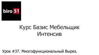 Урок #37. Многофункциональный Вырез. Базис Мебельщик Онлайн 2023. Интенсивный Курс.