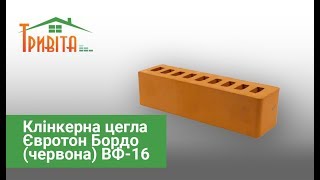 Клінкерна цегла Євротон Бордо червона ВФ 16