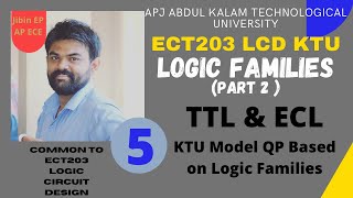 The Logic Family(Part 2) | TTL | ECL |ECT203|EET206| Logic Circuit Design/Digital Electronics | KTU