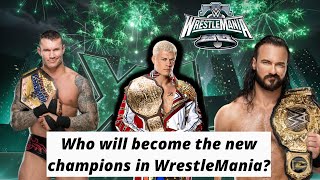 WWE WrestleMania 40 Title Matches Predictions #romanregins #codyrhodes