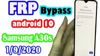 Samsung A30/A30s | FRP bypass google account A30s android 10 new 2020