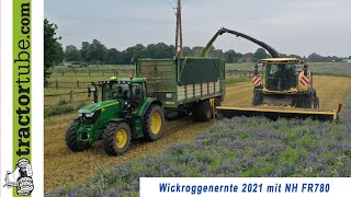 Wickroggen Ernte mit neuem NH FR780 Feldhäcksler durch LU Schmitz