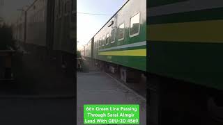 6dn Green Line Passing Through Sarai Almgir Railway Crossing#trending #foryou #railway #fypシ゚viral