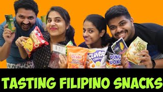 മലയാളി TASTING FIRST TIME FILIPINO SNACKS REACTION |MALAYALAM VLOG #132 |RIJO VLOGS