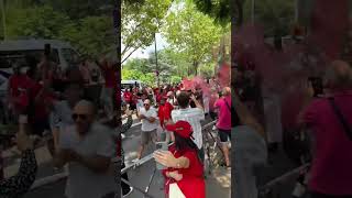 The Marocco public is on their way to the stadium to cheer on the Olympic team