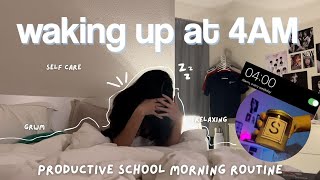 waking up at 4 AM ✦ productive school morning routine, self care, relaxing