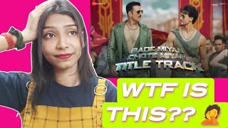 BADE MIYAAN CHOTE MIYAAN TITLE TRACK// REACTION// Movie Maniac