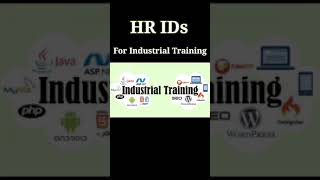 CA Industrial training HR ID's 🔥 | Help others | #Shorts #CAaspirants