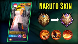 SUN NARUTO SKIN | VERY HARD SOLO RANK PUSH LEGEND TO MYTHIC | NARUTO X SUN - MLBB