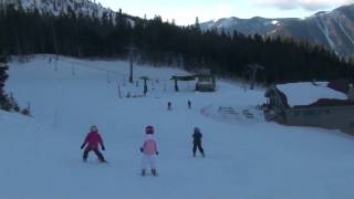 Ella skiing at Taos with Corrine and Ashlin