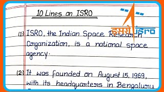 10 Lines on ISRO/ Essay on ISRO/ 10 Lines Essay on ISRO/ India Space and Research Organisation