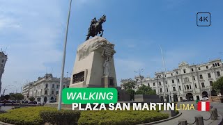 4K Perú Plaza San Martin Lima Recorrido pov 🇵🇪 Sin Destino