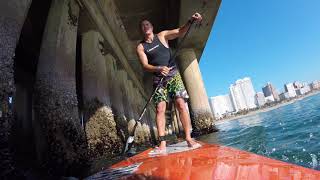 SUP - through all the eye's of the needle. Bay of Plenty Pier, Durban, South Africa