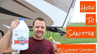 how to sanitize an RV water tank - Do it Yourself