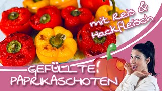 Rezept mit Hackfleisch: Gefüllte Paprika für Faule 😁