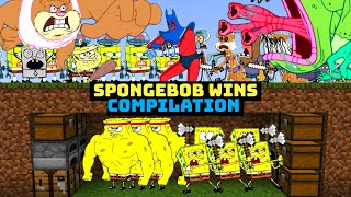 Every Time Spongebob WINS Minecraft Speedrun - Mega Compilation