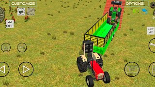 Nishu bhai Swaraj with big trolley and loading tochan King John Deere 5050D🔥 #tractor #gamingvideos