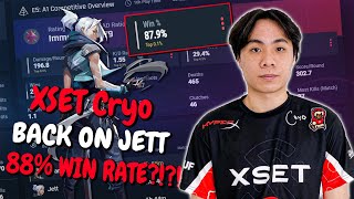 XSET Cryo is DESTROYING EU on his INSANE Jett again... *88% Win Rate*