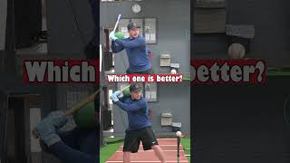 What Swing is better? #softball #swing #baseball #coaching #mlb #baseballdrills #shorts