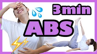 ABS WORKOUT｜3min★｜ No Equipment｜Apartment Friendly:)