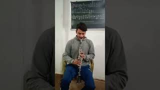 B flat major scale play beginner rajesh on clarinet