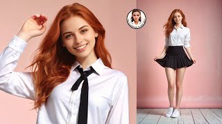 Do I look like a schoolgirl? [4K ]AI LookBook, AI ART beautiful girls, AI Fashion #aigirl