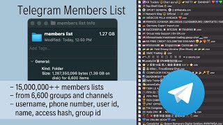 Telegram Scraper Bot that stored more than 15 Million Members Lists! 2022