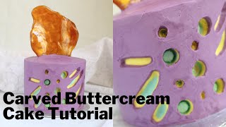 Carved Buttercream Without Any Specific Carving tools??!! | Tutorial | Kurlina's Foodie Chronicles