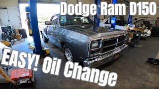 1992 Dodge D150 Oil Change