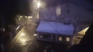 Lluvia y tormenta fuerte de madrugada en la Sierra Norte de Madrid 31 Agosto 2014.