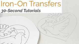 How to Use an Iron-On Embroidery Transfer: 30-Second Tutorial