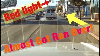 Southern California Dashcam! Pedestrian Almost Got Ran Over