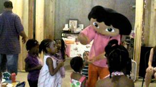 Dora visits Kaitlyn 4th Birthday Party