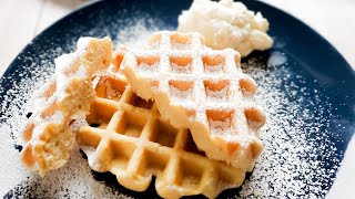 Homemade (less sweet) German waffles with your standard Waffle Maker