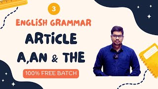 Articles ll Use of a, an & the ll English Grammar ll  By - Monu Sir