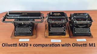 Olivetti M20, старая пишущая машинка 1925 года и сравнение с Olivetti M1, 1914 года (Видео № 50)