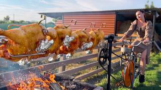 Pedal Your Way to Perfect Chicken! Bicycle Grilling Madness!