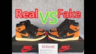 Real VS Fake Air Jordan 1 Shattered Backboard 3.0