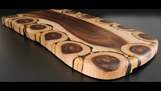 Epoxy Resin Treewood Cutting Board from Useless Wood Recycle Idea