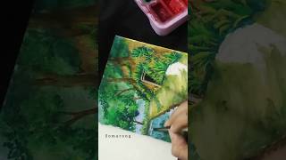 Ghibli painting for beginners #viralvideo #art #colors #drawing #reels #viralshorts #shorts #artist