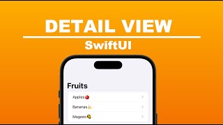 How To Create A Detail View In Xcode 15 (SwiftUI)