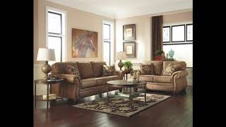 Ashley Furniture Signature Design  Larkinhurst Traditional Loveseat -Faux Weathered Leather Sofa