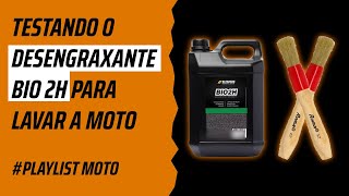 Testando o desengraxante Bio 2H para lavar a moto